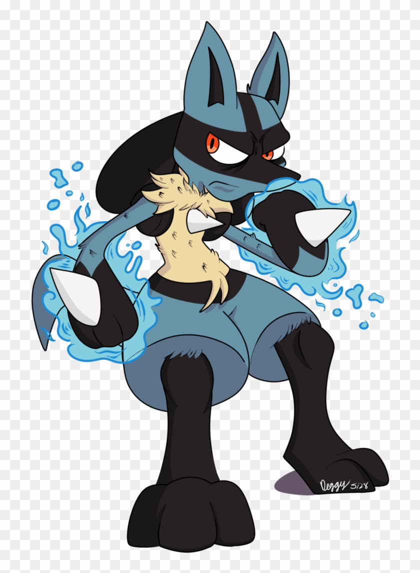 The Aura Pokemon- Lucario By Deggyart - Lucario #639785