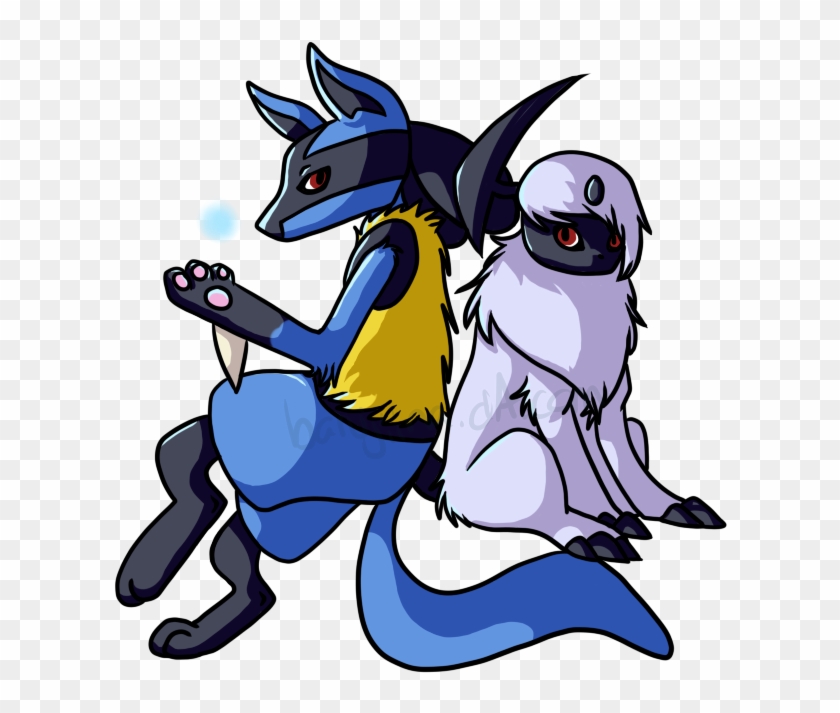 Lucario And Absol By Barujiina - Pokemon Lucario X Absol #639838