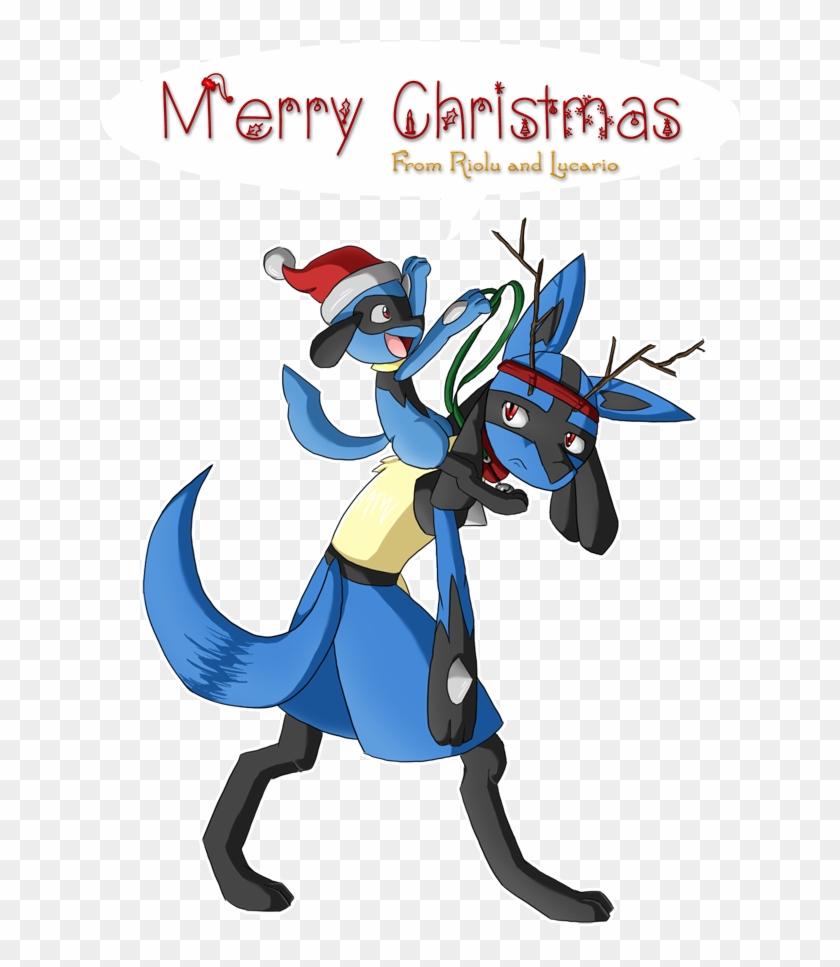 Merry Christmas '12 By Lucariogirl4ever - Christmas Pokemon Lucario #639896
