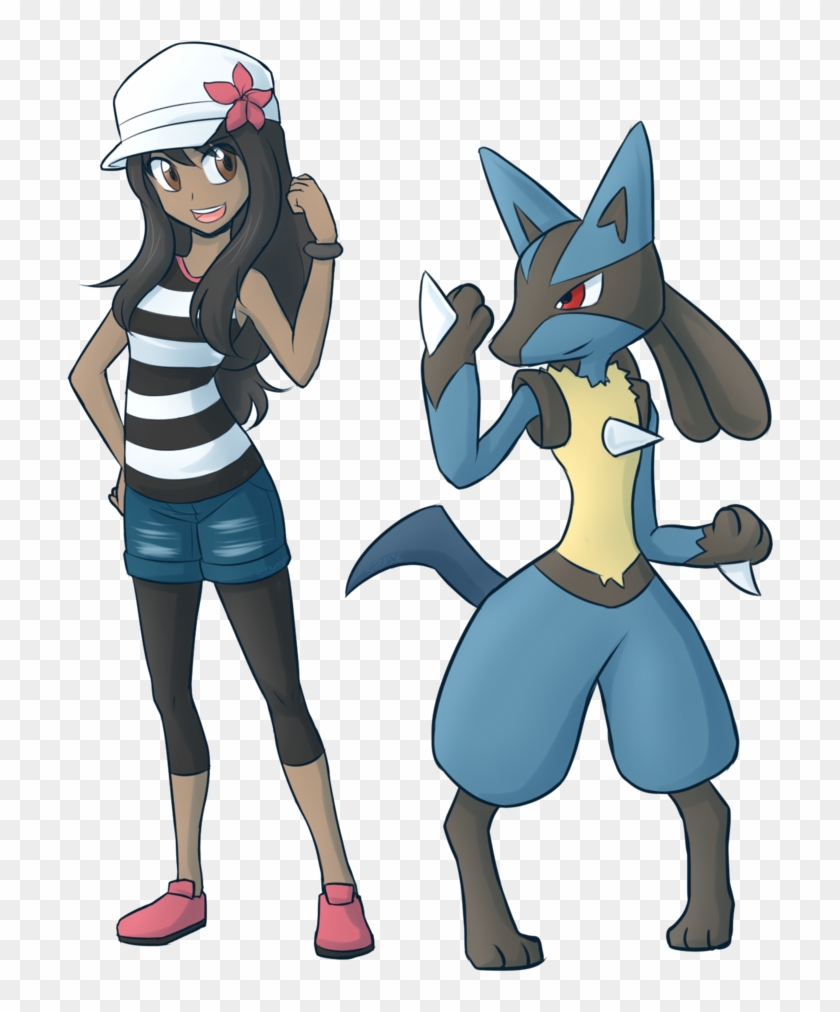 Trainer Steph And Lucario By Sabasse - Pokemon Trainer And Lucario #639914