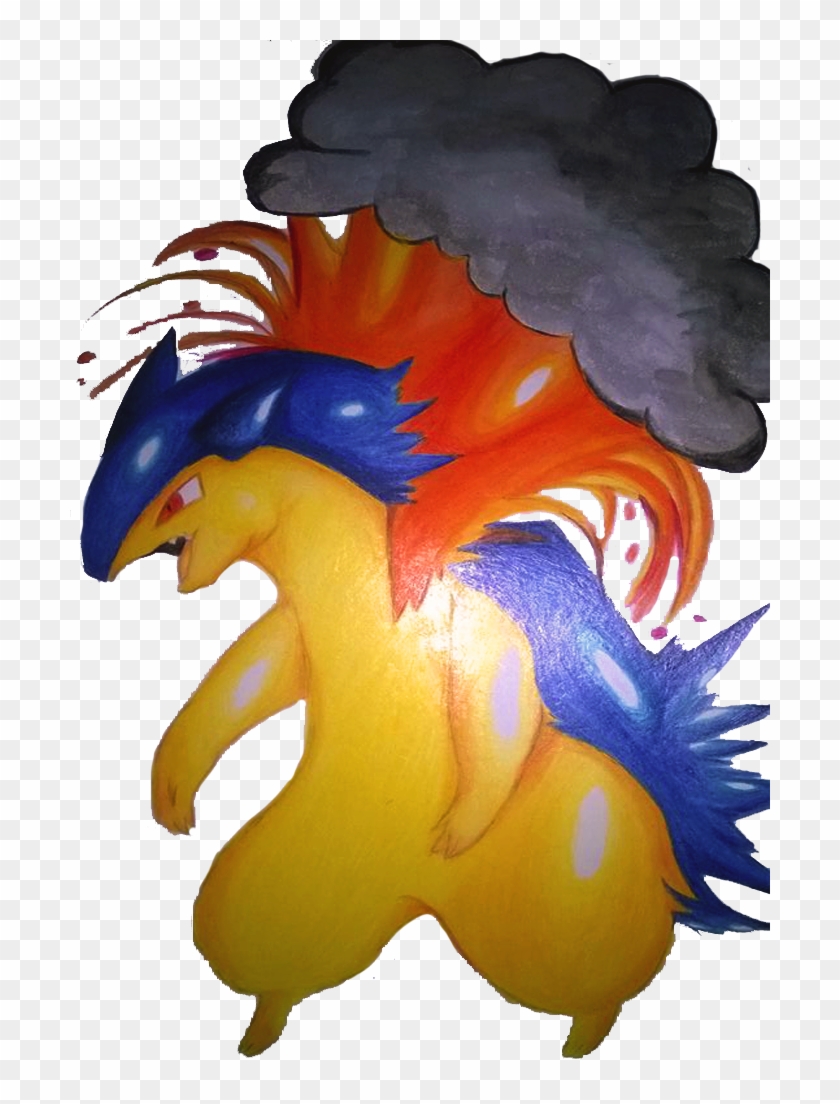 #157 Typhlosion Used Eruption In The Game Art Hq Pokemon - Game-art-hq #639932