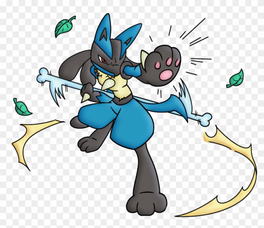 Pokemon Lucario Using Bone Rush Images - Lucario #639934