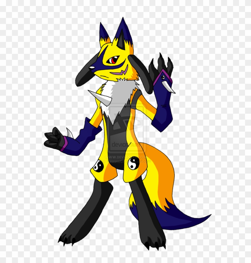 Pokemon Lucario And Re - Lucario And Renamon In Love #639941