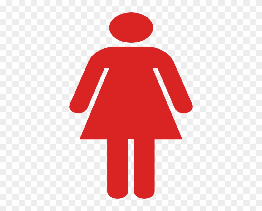 Ladies Bathroom Symbol Red Clip Art At Clker Ladies - Online Grocery Market Size #640044