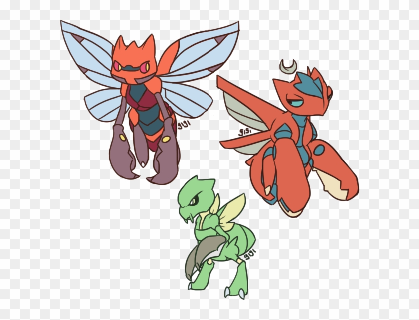 Pokemon Bracket Fusion Project Scyther Nincada Ninjask - Scizor #640161