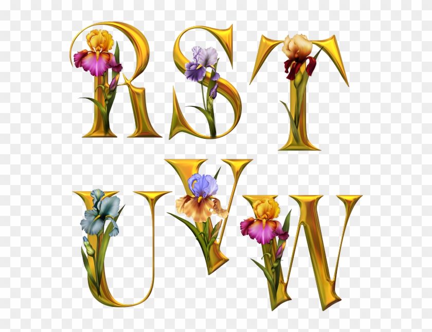 Alphabet Fleurs - Custom Cufflinks Initials Women Letters Date Gift Husband #640208