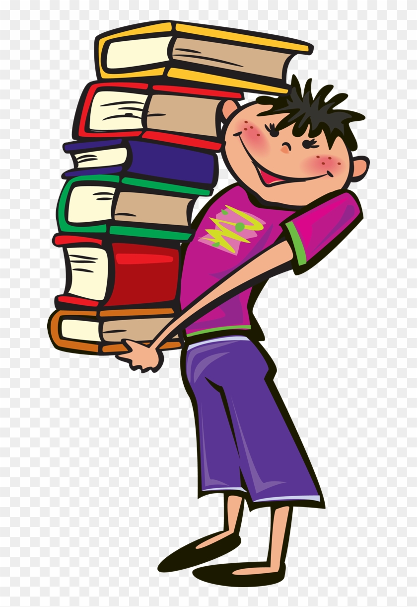 Escola & Formatura - Man With Books Clipart #640512