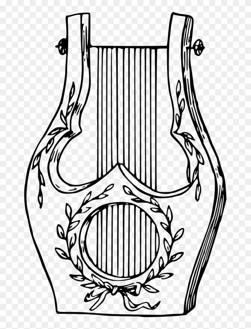 Lyre, Piano Lessons Austin - Lyre Drawing #641092
