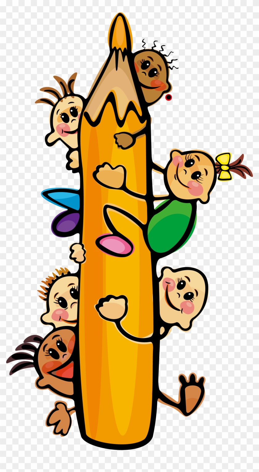 National Primary School Child Clip Art - Kids With Pencil Clipart #641268