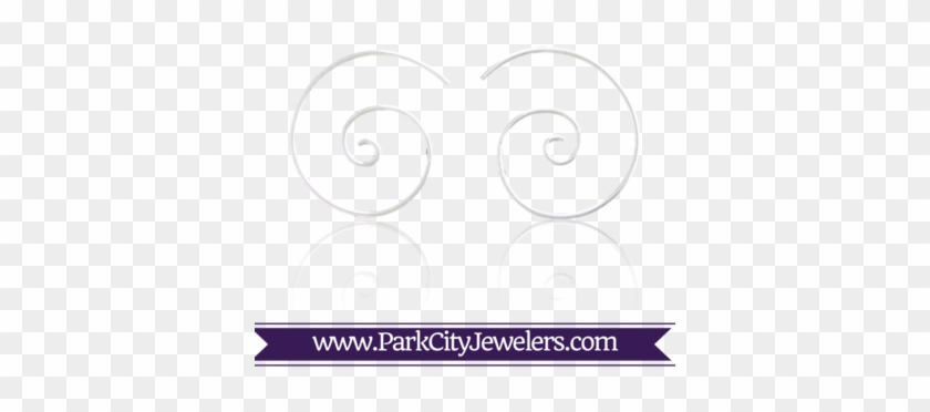 Sterling Silver Swirl Hoop Earrings - Snowflake Park City #641422