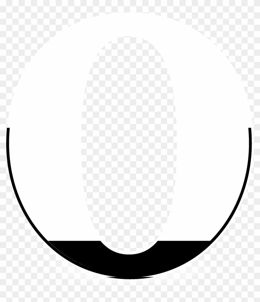 Opera Logo Black And White - Crescent #641542