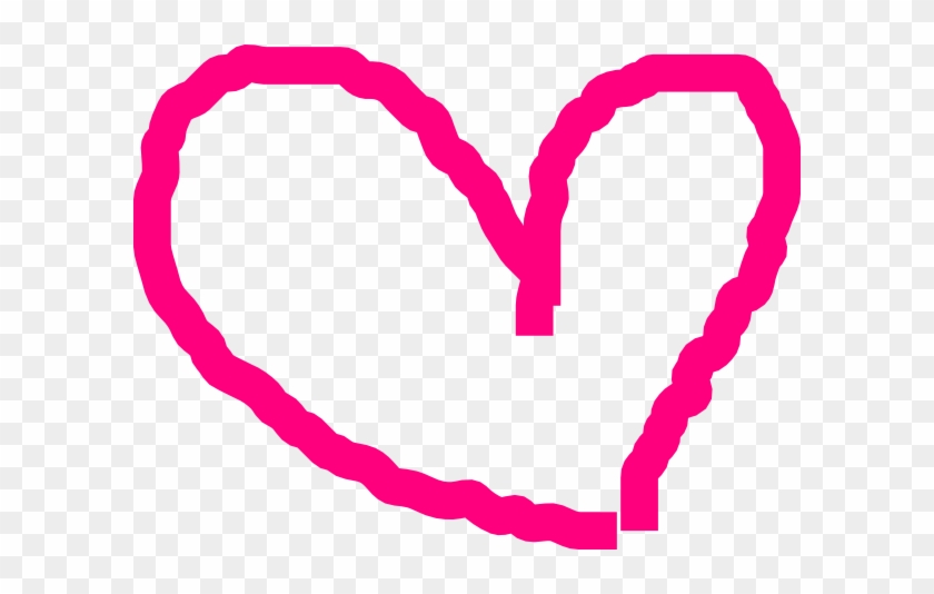 Pink Heart Outline Clip Art At Clker - Clip Art.