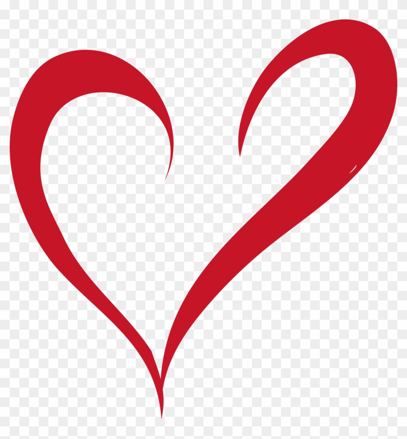 Heart Area Clip Art - Curved Heart #641857