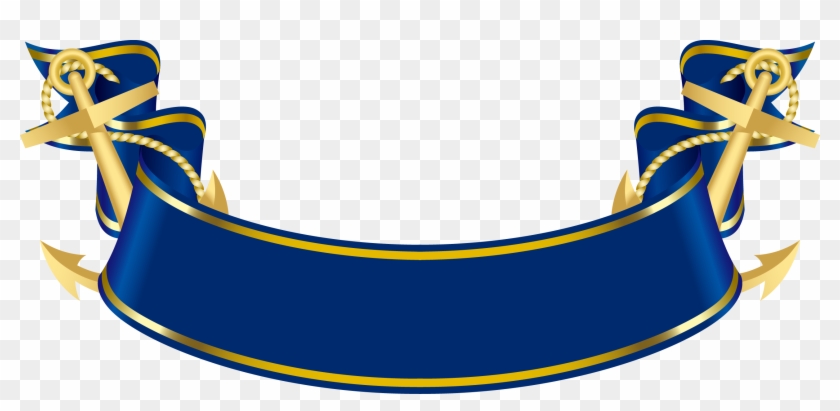 Navy Blue Clip Art - Navy Blue Banner #642118