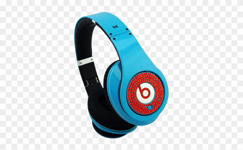 Headphones Beats By Dre Studio Ruby Diamond Color Blue - Blue And Red Headphones #642125
