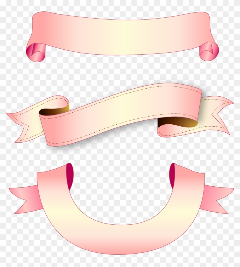 Title Box Stereo Ribbon Vector - Graphic Design #642135