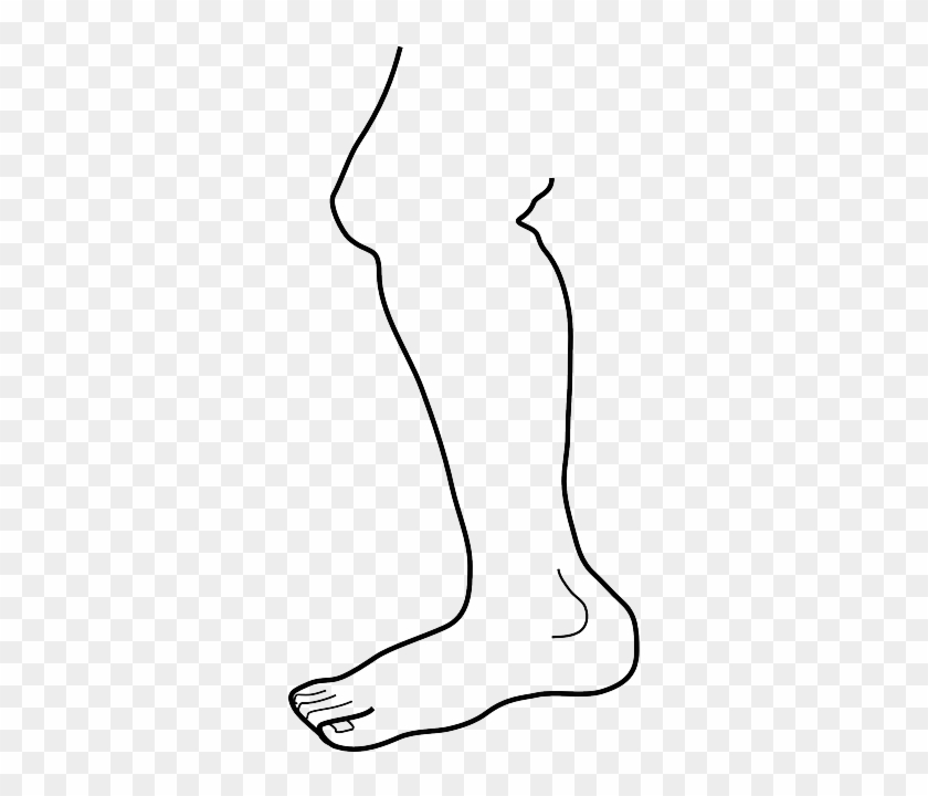 White Black, Part, Icon, Outline, People, Man, Human, - Gambar Kaki Hitam Putih #642224