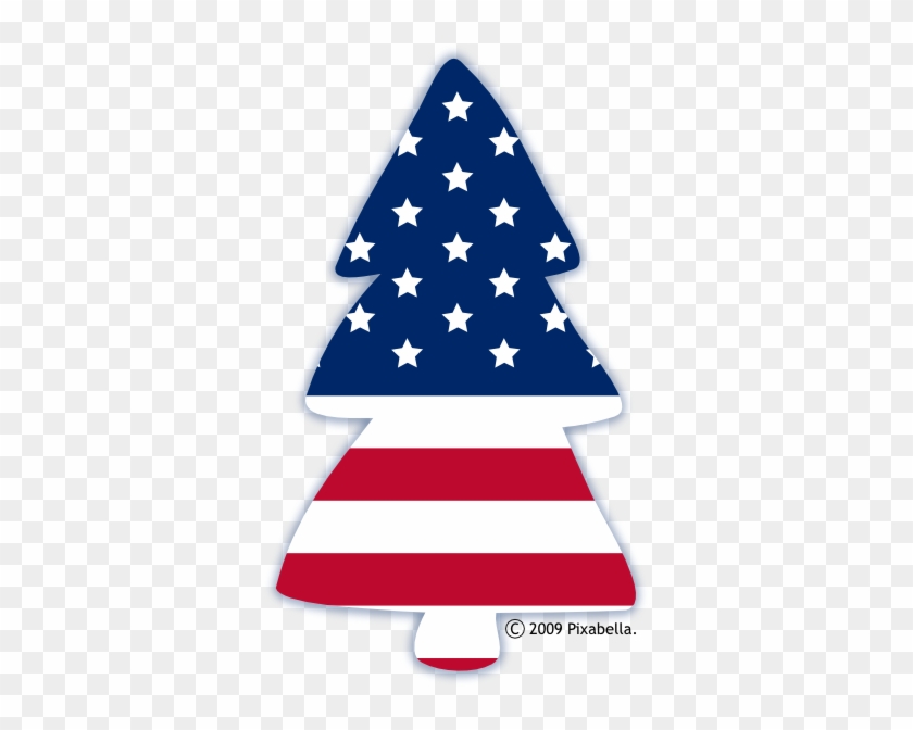 Free Patriotic Clip Art - Patriotic Christmas Tree Clip Art #642370