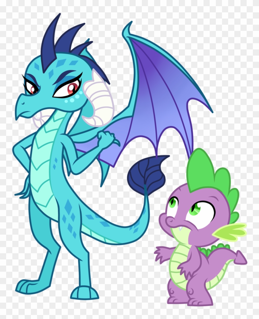 Mlp Base - Princess Ember And Spike #642372