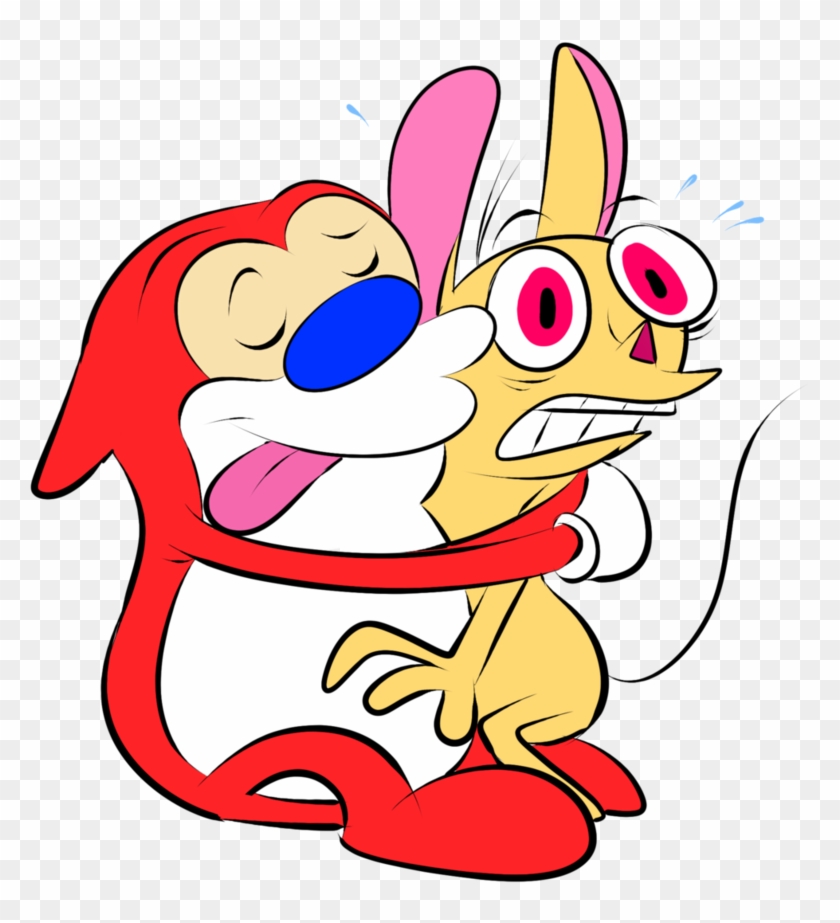 Ren And Stimpy By Thedapperdragon - Stimpy Hug Ren #642571