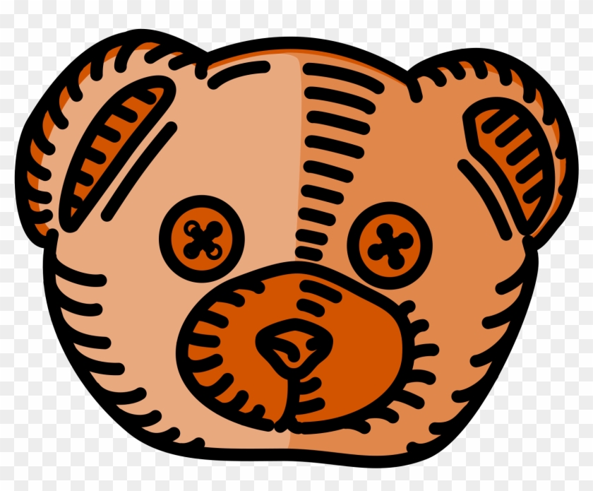 Teddy Bear Head Outline 15, Buy Clip Art - Teddy Bear Cute Iron On Patch | Cartoon Like Iron On #642574