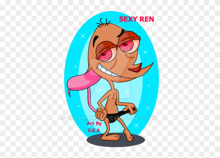 Ren And Stimpy-chihuahua In A Speedo By Skunkynoid - Cartoon #642764