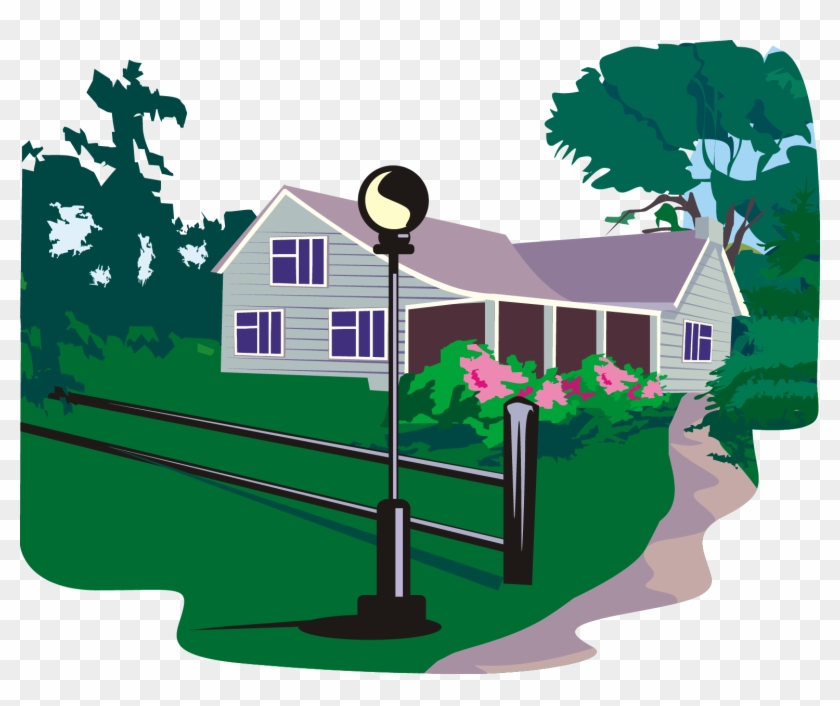 Forest Villa Between Vector Material - Forest Villa Between Vector Material #643078