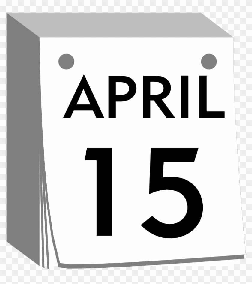 Calendar Clipart With Transparent Background - April 1 #643191