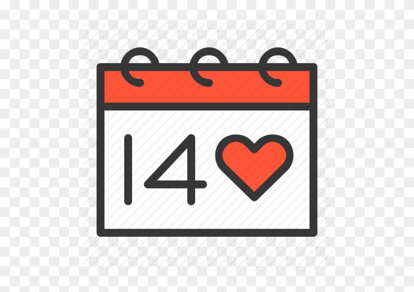 Calendar Icons Cute - Valentine Day Transparent Calendar - Free Transparent  PNG Clipart Images Download