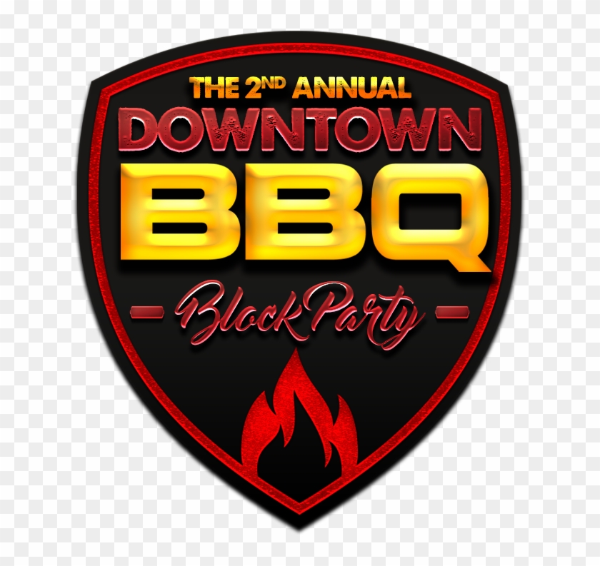 2018 Downtown Bbq Block Party Shield - Barbecue #643289