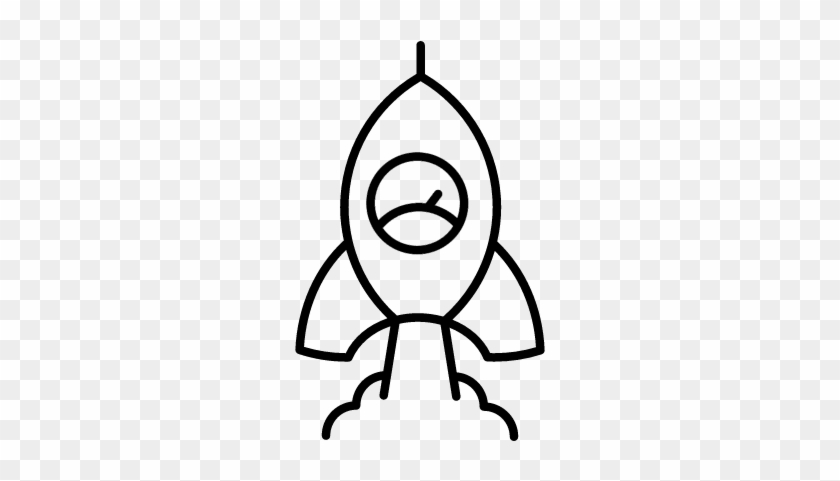 Space Ship Silhouette With Speedometer Launching Vector - Nave Espacial Icono Png #643813