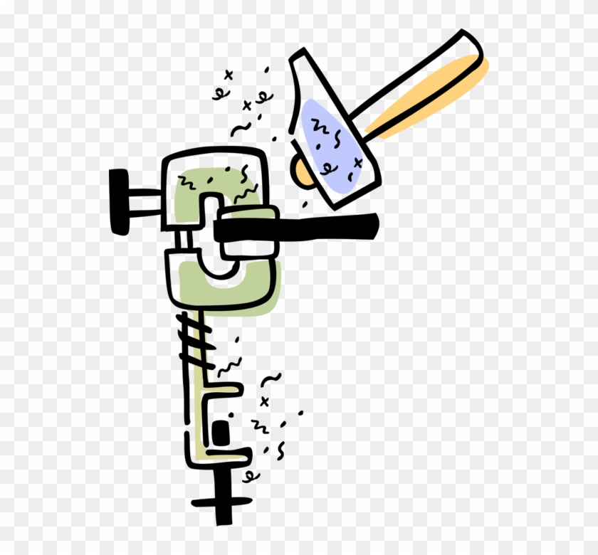 Vector Illustration Of C Clamp Or G Clamp Carpentry - Vector Illustration Of C Clamp Or G Clamp Carpentry #643843