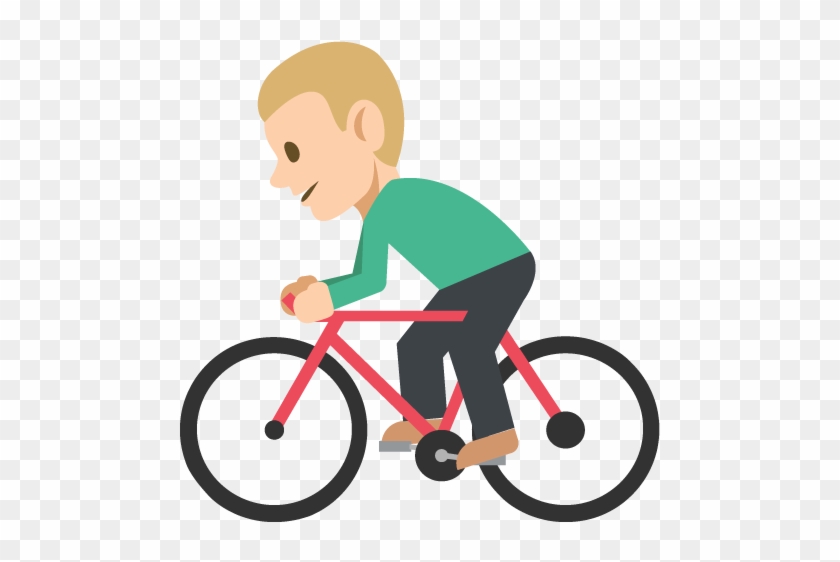 Bicyclist Medium Light Skin Tone Emoji Vector Icon - Cycling #644028