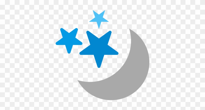 Cloud Icon - Moon And Stars Vector #644137