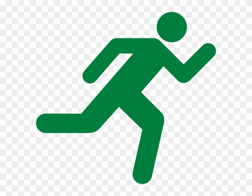 Green Runner Clip Clip Art At Clker - Running Stick Figure #644419