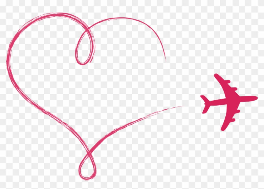 Airplane Heart Euclidean Vector Clip Art - Long Distance Relationship Plane #644545