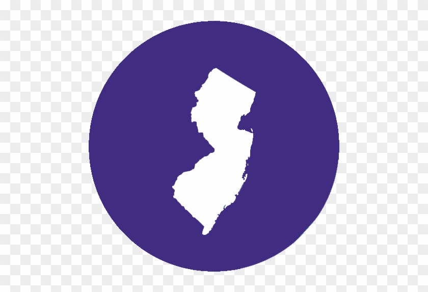 New Jersey - New Jersey Purple Black Shower Curtain #644550
