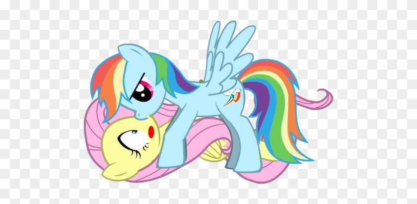 My Little Pony Scootaloo And Rainbow Dash Kiss - Rainbow Dash I Fluttershy Kiss #645183