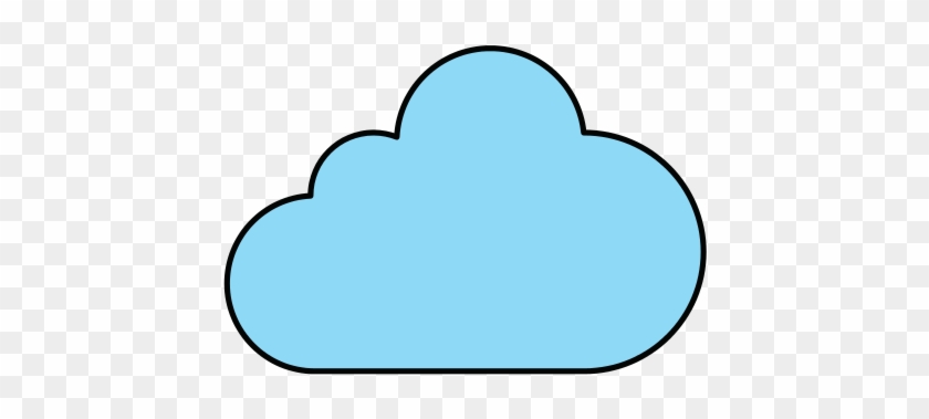 Single Blue Cloud Icon Image - Icon #645276