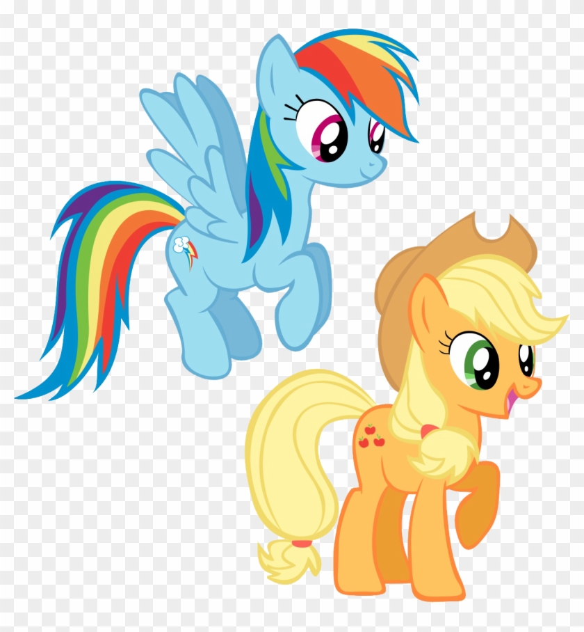 Rainbow Dash And Applejack By Kestrelelk - Friendship Is Magic Rainbow Dash #645282