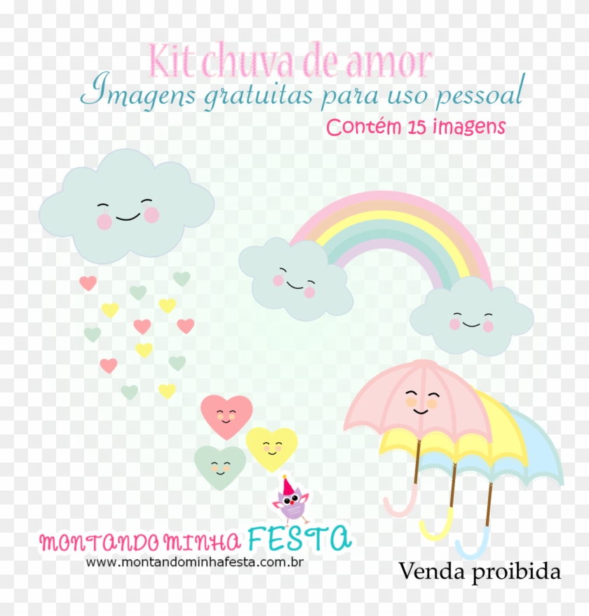 Kit Digital Chuva De Amor Montando - Chuvinha De Amor Para Imprimir #645374