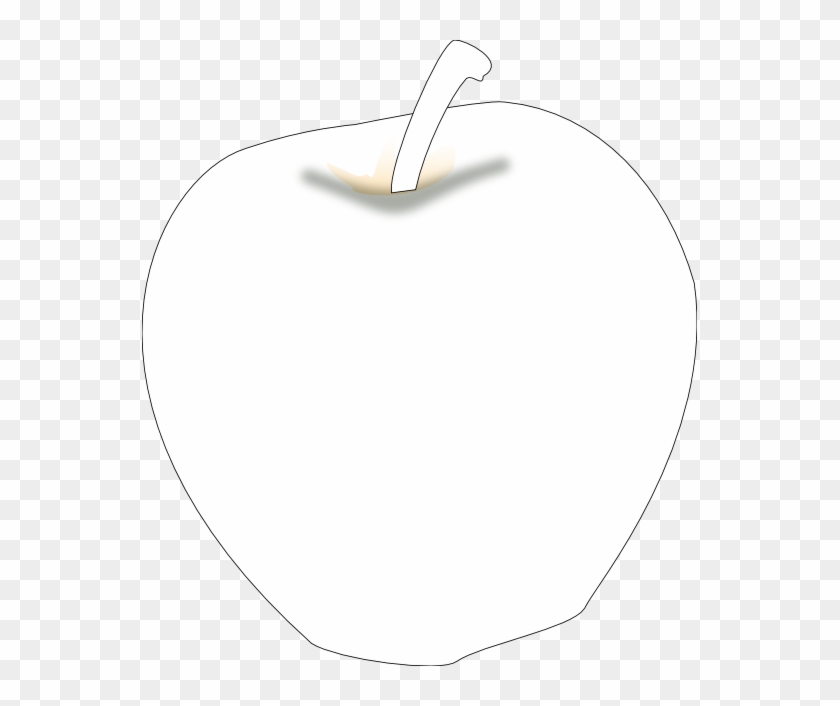 Another Apple Black White Line Art 555px - White Bomb Clipart #645441