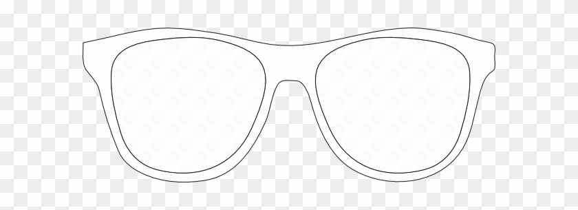 Printable Glasses Template - Black And White Sunglasses Clipart #645503