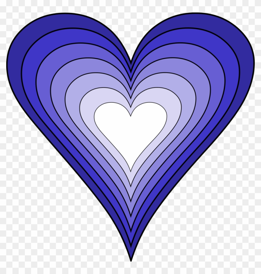 Rainbow Design - Blue Hearts With No Background #645517