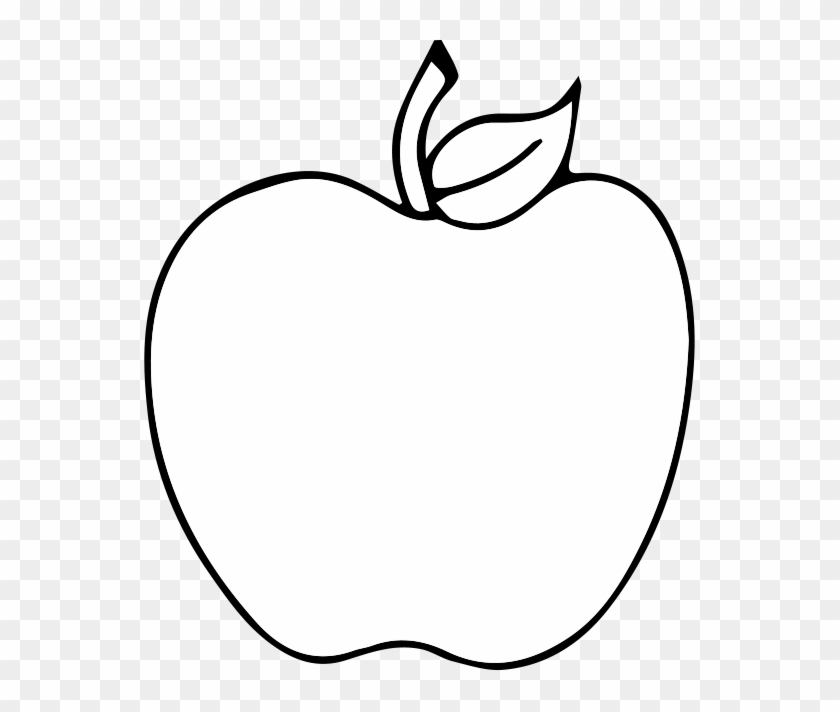 Black And White Apple Drawing Clip Art - White Apple Clipart #645572