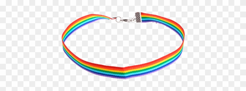 Itgirl Shop Rainbow Thick Choker Aesthetic Apparel, - Rainbow Chokers #646029