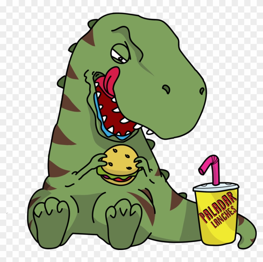 T Rex Eating A X Salad - Cartoon #646144