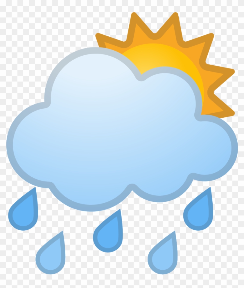 Sun Behind Rain Cloud Icon - Emoji Pluie #646339