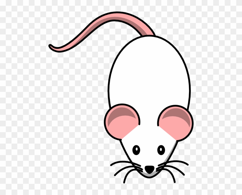 White With Pink Ears Clip Art - Rat Clipart Png #646342