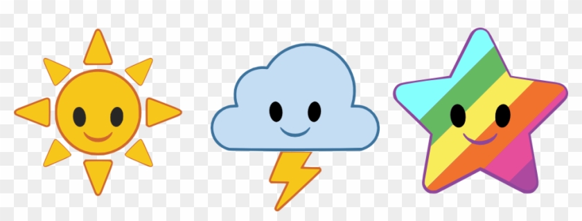 Emojis, Personal Use, Star Sun Cloud Emoji, - Emojis, Personal Use, Star Sun Cloud Emoji, #646363